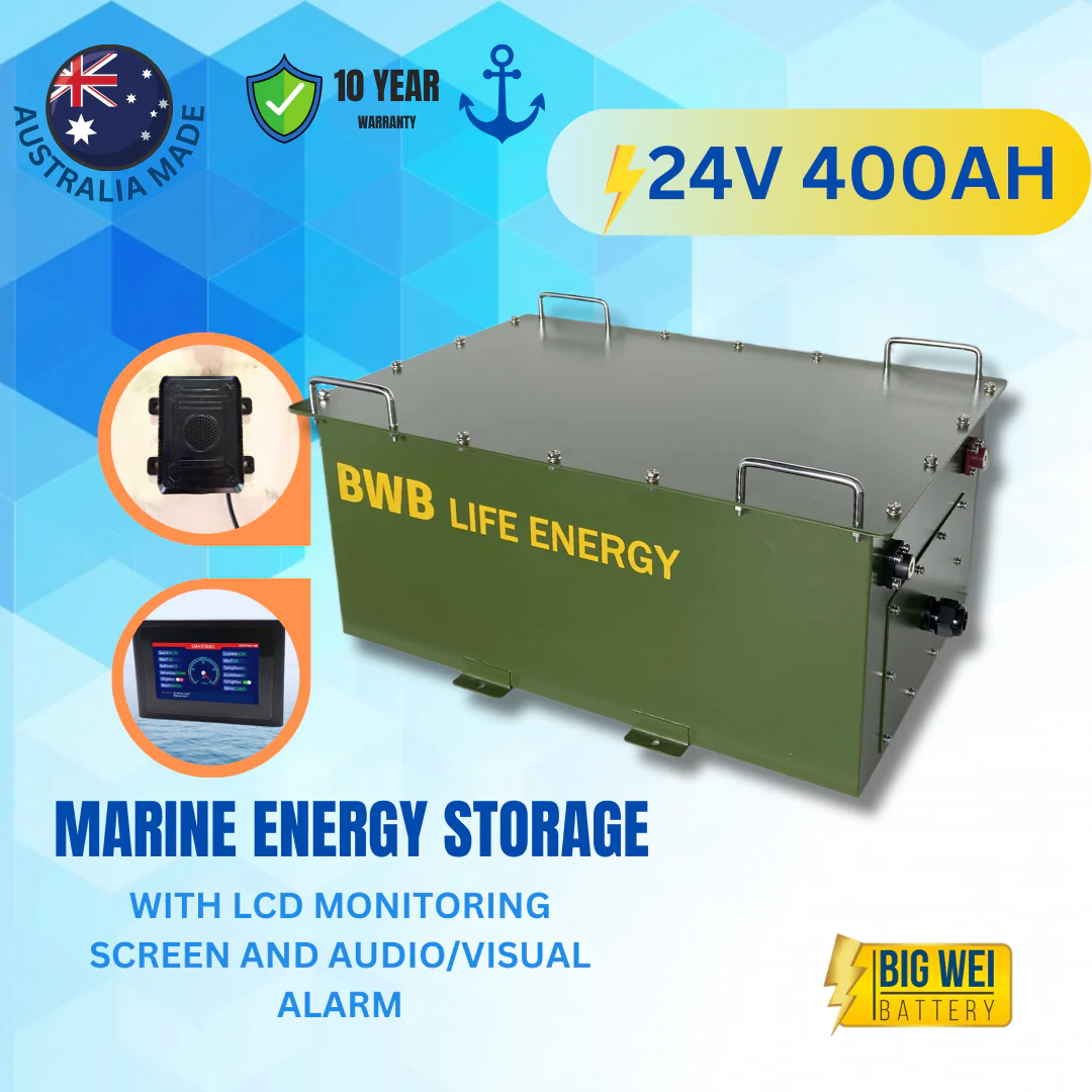 Big Wei 24V 400AH Marine IEC62619 Certified LifePO4 Battery - Aus Made BWB SS24400A(M) - Image 3
