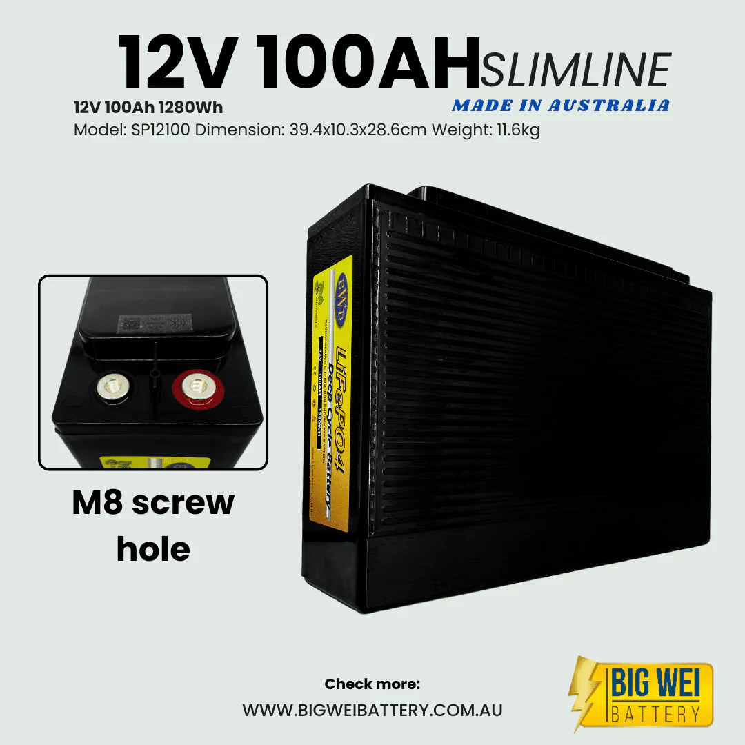 Big Wei Slimline 12V 100Ah LiFePO4 Battery - AUS Made Marine & Boat Series SP12100 - Image 4
