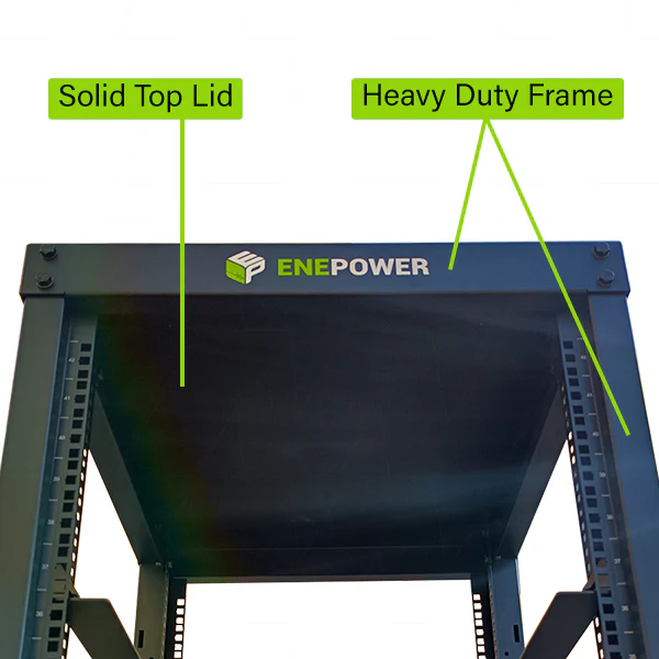 Enepower EBC50H-ID Black Indoor Open Rack Battery Cabinet 10 - Image 6