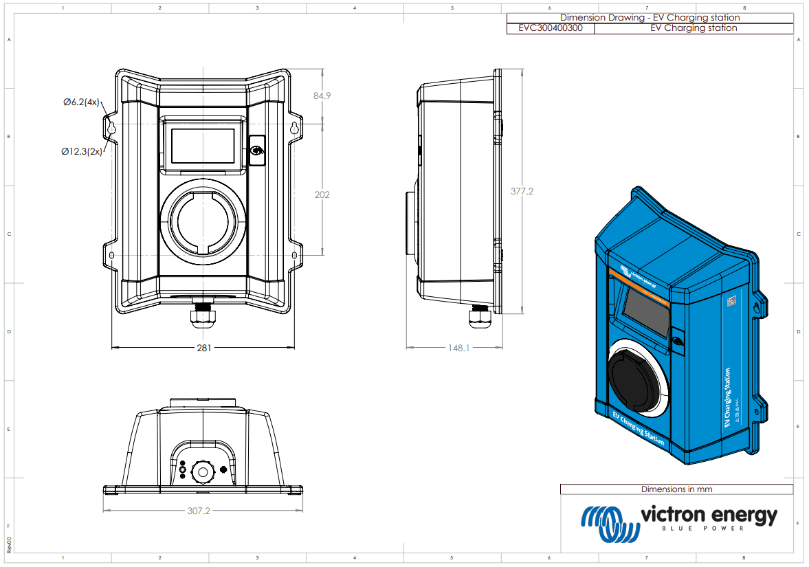 Victron EV Charging Station 22kW and Type 2, 3 phase Cable Bundle - EVC300400300 - Image 8