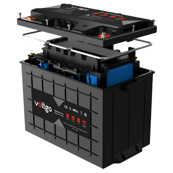 VoltGo  12.8V 100Ah IP65  LiFePO4 IEC62619 Battery, Bluetooth - VLRV1280A - Image 3